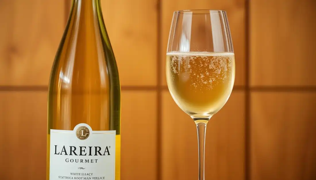 botella de vino blanco y una copa