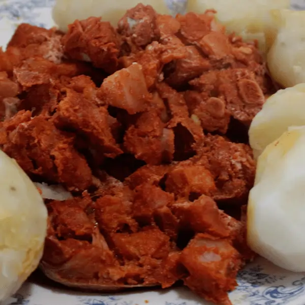 Butelo de Porco Celta con patatas