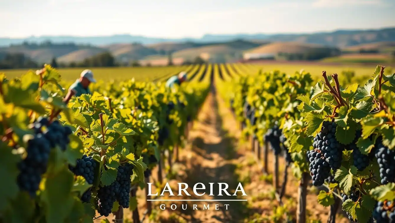 Finca con vides de uva mencía